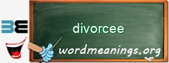 WordMeaning blackboard for divorcee